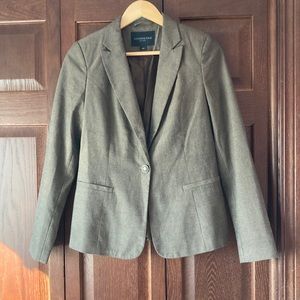 Kenneth Cole Select Brown Herringbone Lined Blazer Size S